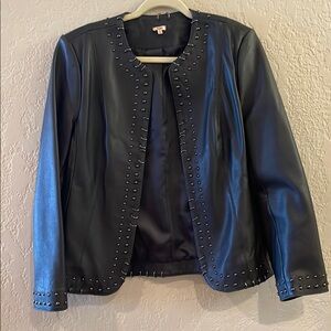 Black Studded Leather Jacket